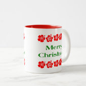 Vrolijk kerstrood Hibiscus Hawaiian Mok (Voorkant rechts)