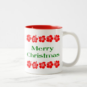Vrolijk kerstrood Hibiscus Hawaiian Mok