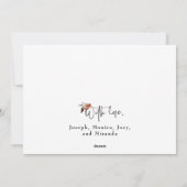 Vrolijk kerstrood Holly Modern script Feestdagenkaart (Achterkant)