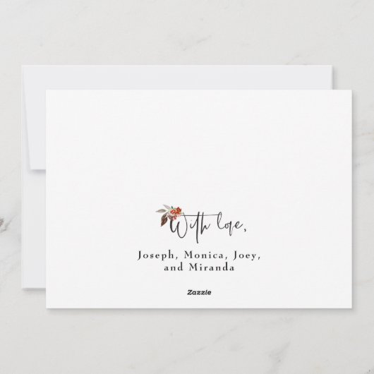 Vrolijk kerstrood Holly Modern script Feestdagenkaart (Achterkant)