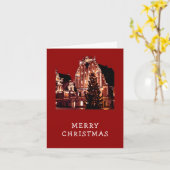 Vrolijk kerstrood kaart (Gele Bloem)