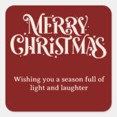 Vrolijk kerstrood Kerst sticker (Voorkant)