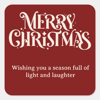 Vrolijk kerstrood Kerst sticker