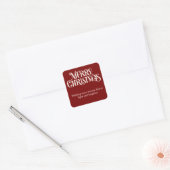 Vrolijk kerstrood Kerst sticker (Envelop)