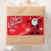 Vrolijk kerstrood kerstcadeautje Labels (Insitu)