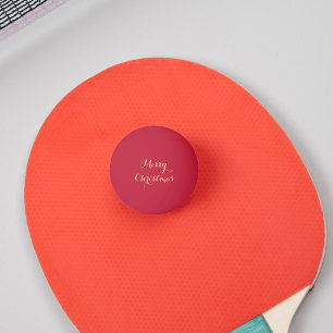 Vrolijk kerstrood kerstfeest met tafels Tennis Bee Pingpongbal