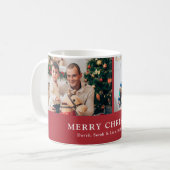 Vrolijk kerstrood koffiemok (Voorkant links)