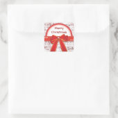Vrolijk kerstrood lint notities Sticker (Tas)