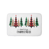 Vrolijk kerstrood met groene vleugels badmat (Voorkant)