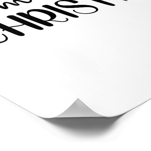 Vrolijk kerstrood met groene vleugels poster (Hoek)