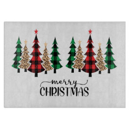 Vrolijk kerstrood met groene vleugels snijplank