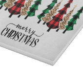 Vrolijk kerstrood met groene vleugels snijplank (Hoek)