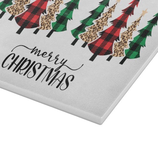 Vrolijk kerstrood met groene vleugels snijplank (Hoek)