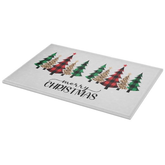 Vrolijk kerstrood met groene vleugels snijplank (Hoek)