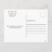 Vrolijk kerstrood met Waterverf Eenvoudig Feestdagenkaart (Achterkant)