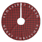 Vrolijk kerstrood met zwarte buffelplaat kerstboom rok (Voorkant)