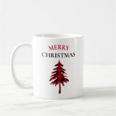 Vrolijk kerstrood met zwarte buffelplaat koffiemok (Links)