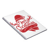 Vrolijk kerstrood notitieboek (Rechterzijde)