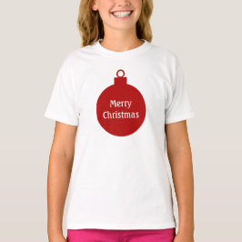 Vrolijk kerstrood ornament gepersonaliseerd T-Shir T-shirt