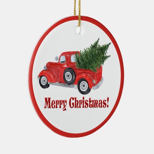 Vrolijk kerstrood Ornament voor vrachtwagens en bo (Rechts)