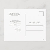 Vrolijk kerstrood Poinsettias White Modern Feestdagenkaart (Achterkant)