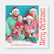 Vrolijk kerstrood retro kalligrafie foto