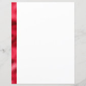 Vrolijk kerstrood satin Chic Metallic Briefpapier (Achterkant)