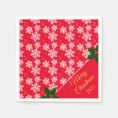 Vrolijk kerstrood servet (Voorkant)
