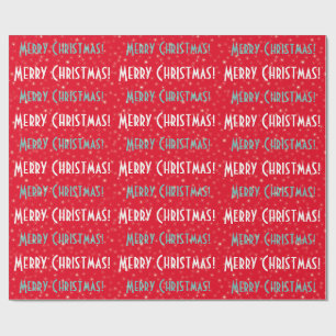 Vrolijk kerstrood stars omslagpapier cadeaupapier