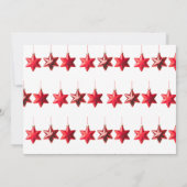 Vrolijk kerstrood sterren met platte tekaart (Achterkant)