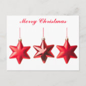 Vrolijk kerstrood sterren versierd met tekst feestdagenkaart (Voorkant)