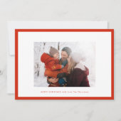 Vrolijk kerstrood | Thin Photo lijst op maat Feestdagenkaart (Voorkant)