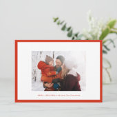 Vrolijk kerstrood | Thin Photo lijst op maat Feestdagenkaart (Staand voorkant)