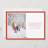 Vrolijk kerstrood | Thin Photo lijst op maat Feestdagenkaart (Achterkant)