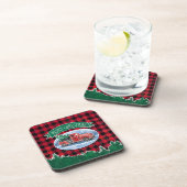 Vrolijk kerstrood  Truck Buffalo Pset Drankjes Onderzetter (Rechterzijde)