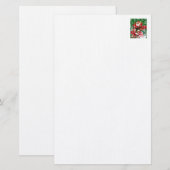 Vrolijk kerstrood wit briefpapier (Voorkant / Achterkant)