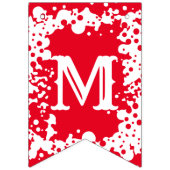 Vrolijk kerstrood wit gebarsten vlaggetjes (Eerste vlag)