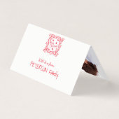 Vrolijk kerstrood wit uw fototekst binnen kaart (Achterkant)