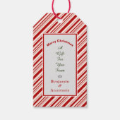 Vrolijk kerstrood Witte Feestdagen personaliseren Cadeaulabel (Voorkant)