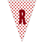 Vrolijk kerstrood witte pooldots noords vlaggetjes (Derde vlag)