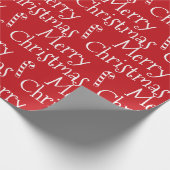 Vrolijk kerstrood witte snoepsuikerriet schattig m cadeaupapier (Hoek)