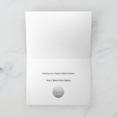 Vrolijk kerstrood-witte strepen Corporate Feestdagen Kaart (Binnen)