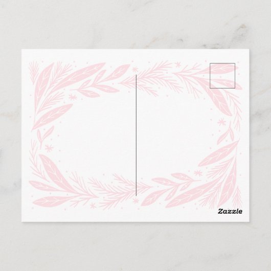 Vrolijk kerstrood Wreath Briefkaart (Achterkant)