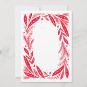 Vrolijk kerstrood Wreath Kaart (Achterkant)