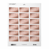 Vrolijk kerstroos goud minimaal etiket (Full Sheet)