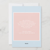 Vrolijk kerstroze baby Blue Twin Feestdagenkaart (Achterkant)