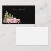 Vrolijk kerstroze Boerderij Vrachtkerstbomen Visitekaartje (Voorkant / Achterkant)