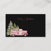 Vrolijk kerstroze Boerderij Vrachtkerstbomen Visitekaartje (Voorkant)