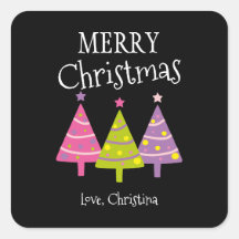 Vrolijk kerstroze bomen op maat