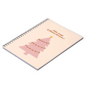 Vrolijk kerstroze boom notitieboek (Linkerzijde)